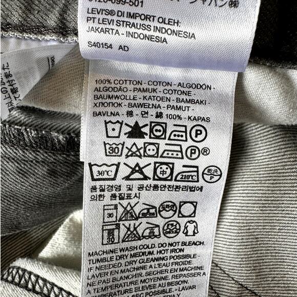 Levi's 508 Jeans Size 34 x 34 Gray Black Label Tapered Fit Denim Discontinued - Picture 11 of 13